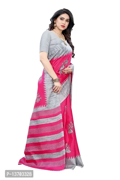 Stylish Art Silk Saree With Blouse Piece For Women-thumb3