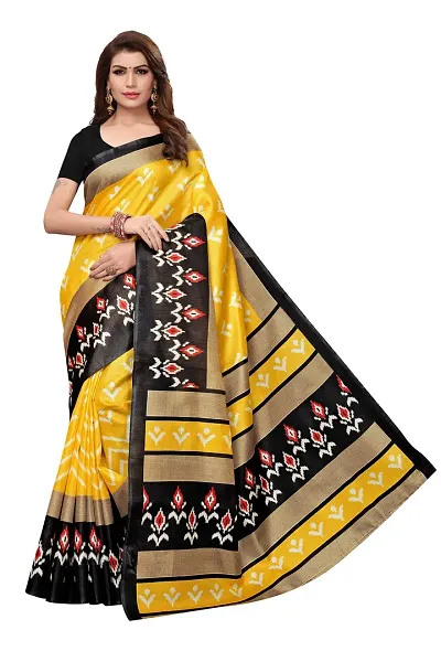 New In Art Silk Saree with Blouse piece 