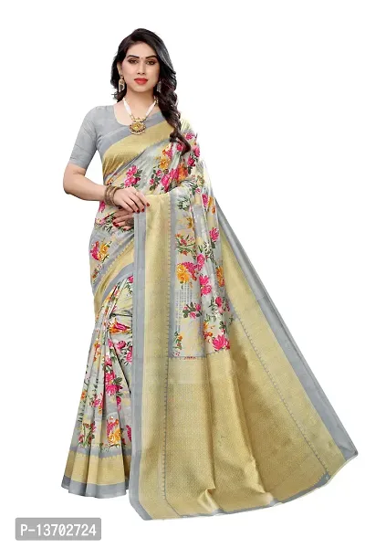 Stylish Art Silk Saree With Blouse Piece For Women