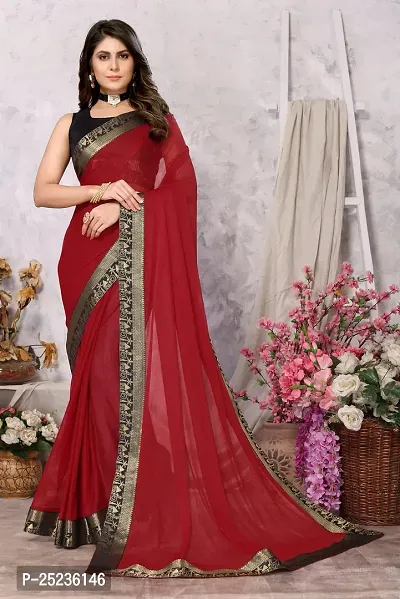 Trendy Lycra Blend Lace Saree With Blouse Material For Women