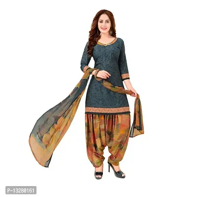 Elegant  Crepe  Dress Material with Dupatta For Women