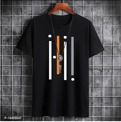 Stylish Fancy Cotton Printed Round Neck T-Shirts For Men-thumb2