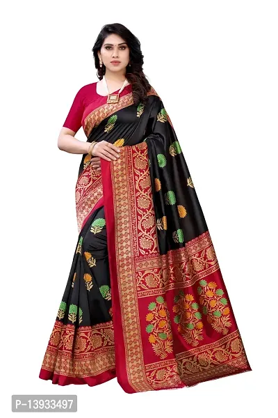 Elite Black Art Silk Self Pattern Women Sarees with Blouse Piece-thumb0