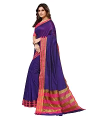 Stylish Fancy Designer Cotton Silk Saree With Blouse Piece For Women-thumb2