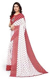 Priyashi Pure Womens Georgette Printed Saree with Blouse Piece(ZHILMIL RED_N_Free Size)-thumb2