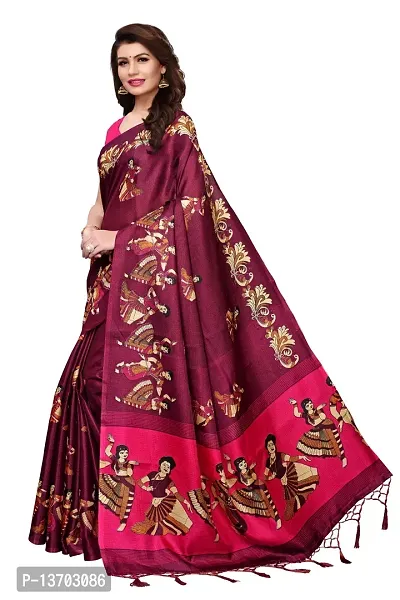 Stylish Art Silk Saree With Blouse Piece For Women-thumb3