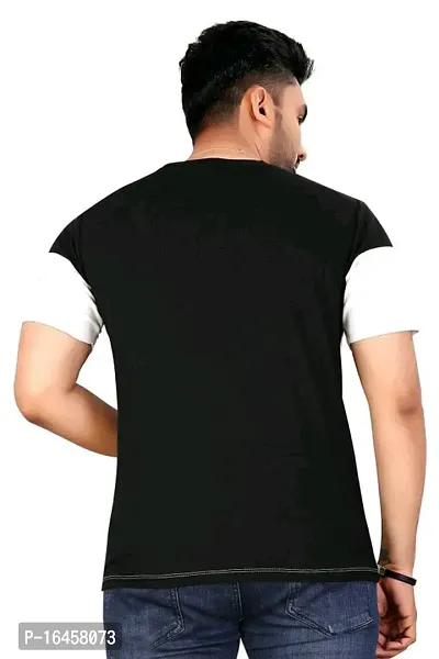 Stylish Fancy Cotton Blend Round Neck T-Shirts For Men-thumb3
