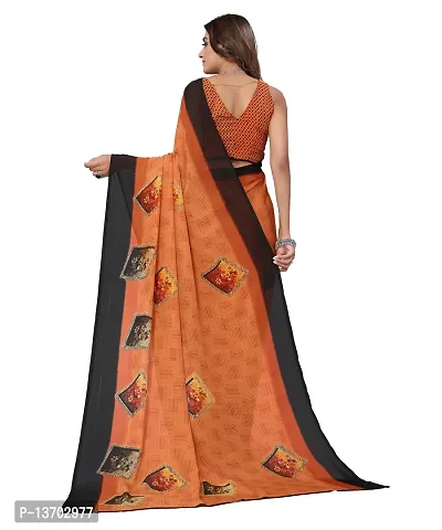 Stylish Georgette Saree With Blouse Piece For Women-thumb4