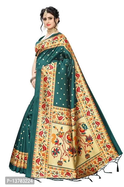 Stylish Art Silk Saree With Blouse Piece For Women-thumb2