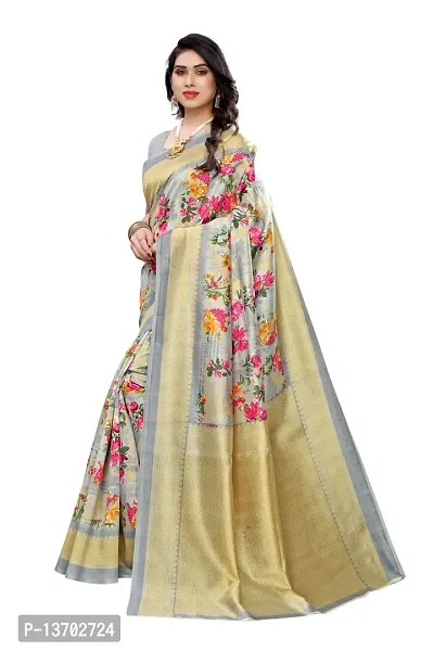 Stylish Art Silk Saree With Blouse Piece For Women-thumb2