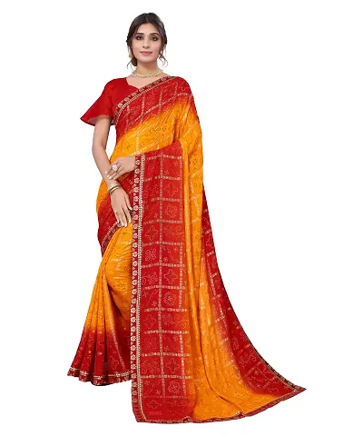 Best Selling Polyester Saree with Blouse piece 