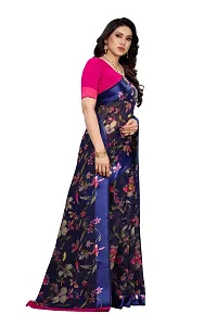 Stylish Linen Saree With Blouse Piece For Women-thumb2