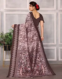 Stylish Brown Art Silk Saree with Blouse piece For Women-thumb2