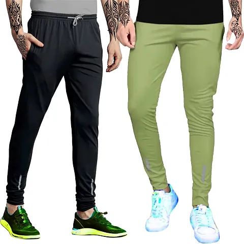 New Launched Polyester Blend Regular Track Pants For Men 