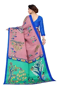 Priyashi Womens Art Silk Printed Saree With Blouse Piece (Pink_2)-thumb3