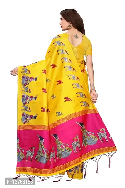 Stylish Art Silk Saree With Blouse Piece For Women-thumb4