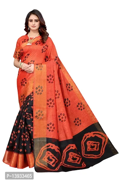 Elite Black Linen Blend Self Pattern Women Sarees with Blouse Piece