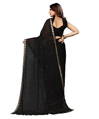 Stylish Fancy Designer Lycra Saree With Blouse Piece For Women-thumb1