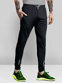 Elegant Lycra Self Pattern Track Pants For Men- Pack Of 2-thumb2