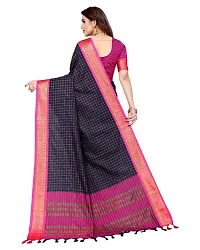 Stylish Cotton Silk Saree With Blouse Piece For Women-thumb3