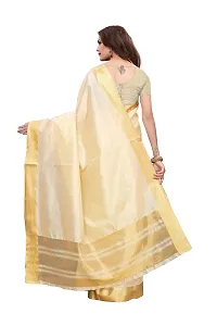 Stylish Cotton Blend Saree With Blouse Piece For Women-thumb3