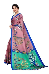 Priyashi Womens Art Silk Printed Saree With Blouse Piece (Pink_2)-thumb1