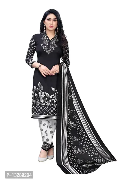 Elegant  Crepe  Dress Material with Dupatta For Women