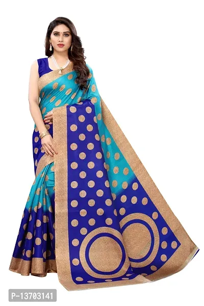 Stylish Polyester Saree With Blouse Piece For Women-thumb0