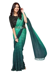 Women Stylish Georgette Self Pattern Saree with Blouse piece-thumb1