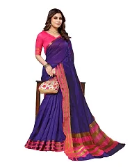 Stylish Fancy Designer Cotton Silk Saree With Blouse Piece For Women-thumb3