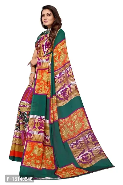 Priyashi Womens Georgette Printed Saree With Blouse Piece(MUKUL RAMA_Free Size)-thumb2