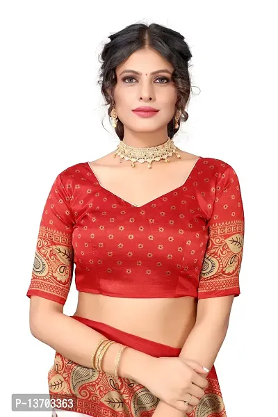 Stylish Art Silk Saree With Blouse Piece For Women-thumb5