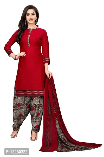 Elegant  Crepe  Dress Material with Dupatta For Women-thumb0