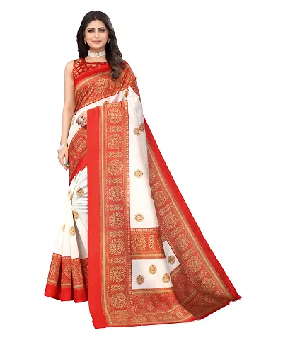  Art Silk Saree with Blouse piece 