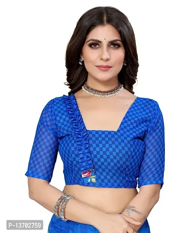 Stylish Georgette Saree With Blouse Piece For Women-thumb4