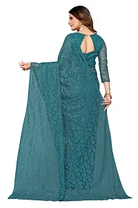 Stylish Net Saree With Blouse Piece For Women-thumb3
