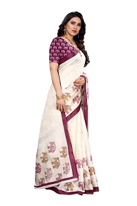 Elite Purple Art Silk Self Pattern Women Sarees with Blouse Piece-thumb1