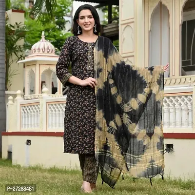 Classic Printed Kurta, Bottom and Dupatta Set for Women