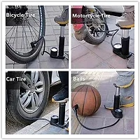 High Pressure Foot Air Pump for Motorbike, Cars, Bicycle, Football, Cycle Pump Black-thumb1