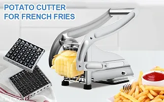 Stainless Steel Home Vegetable Cutter French Fries Potato Chips Strip Cutting Cutter Chopper Machine Maker Slicer Chopper Dicer PACK OF  1-thumb1