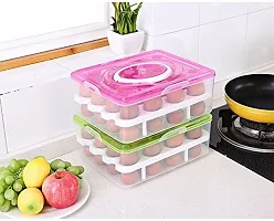 egg Basket Storage Container With Lid 32 Grid-thumb4