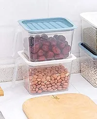 Plastic Food Fridge Storage Containers with Lids Handle (5 PCS, 1100 ML)-thumb4