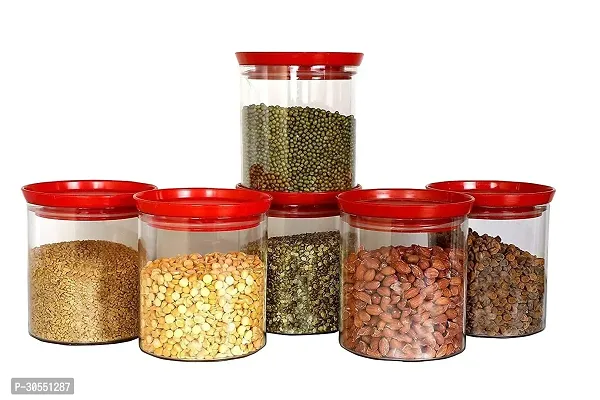 Plastic Excellent Genius Container Stackable Storage Container Jar 600 ml (3 Pcs)-thumb3