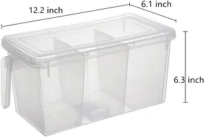 3 in 1 Section Plastic Vegetable Basket for Kitchen Dining Table Pack of  1-thumb4