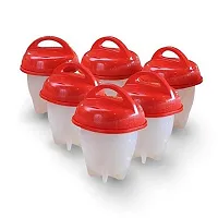 MIX CART Egg Cooker Boiler, Ohanna Creations Hard Boil Egg Proacher Container Mold Without The Shell  Soft Boiled Maker, 6 Egg Cups PACK OF - 6-thumb3