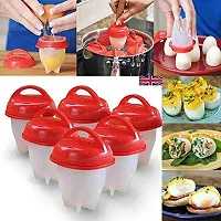 MIX CART Egg Cooker Boiler, Ohanna Creations Hard Boil Egg Proacher Container Mold Without The Shell  Soft Boiled Maker, 6 Egg Cups PACK OF - 6-thumb2