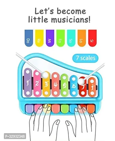 Gifts  Stationary Musical Xylophone for Kids (Big) 2 in 1 Piano Xylophone for Kids Educational Musical Instruments 8 Key Scales in Clear PACK OF - 1-thumb2