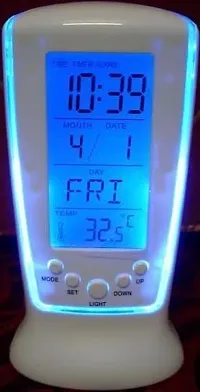 Square Clock 510 Digital Alarm Temperature Calendar Table Clock-thumb3