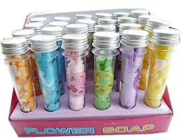 6Pcs Travel Soft Paper Soap Flower Design Tube Shape Bottle (Assorted/Random Colour)-thumb4