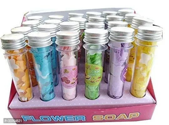 6Pcs Travel Soft Paper Soap Flower Design Tube Shape Bottle (Assorted/Random Colour)-thumb5